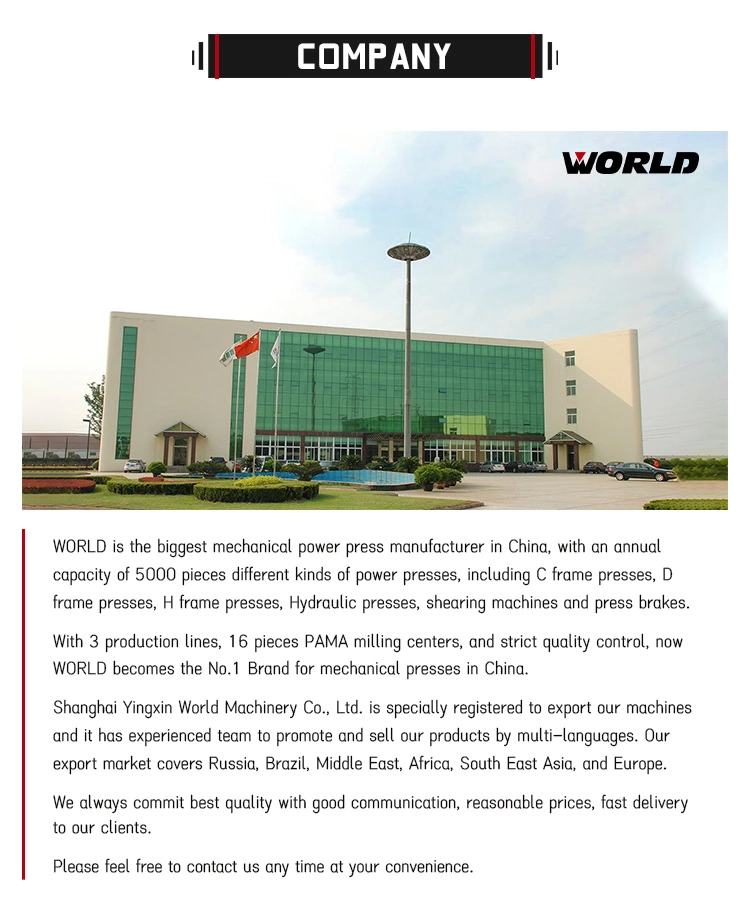 WORLD New mechanical power press machine factory for die stamping-8
